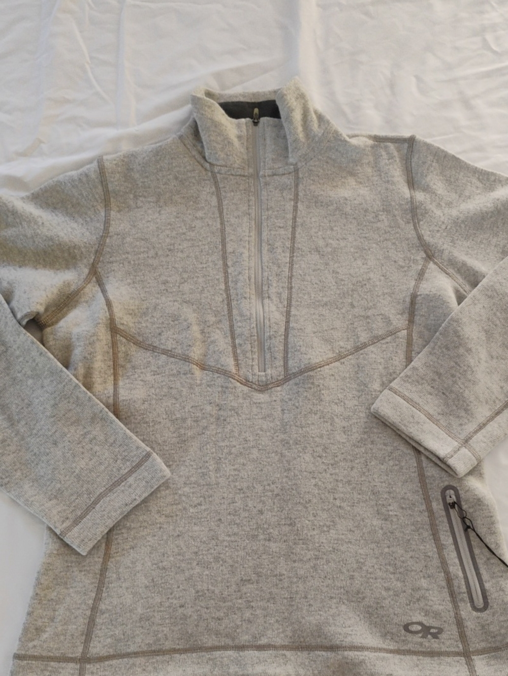 Outdoor Research Light Gray Half-Zip Sweater Pullover